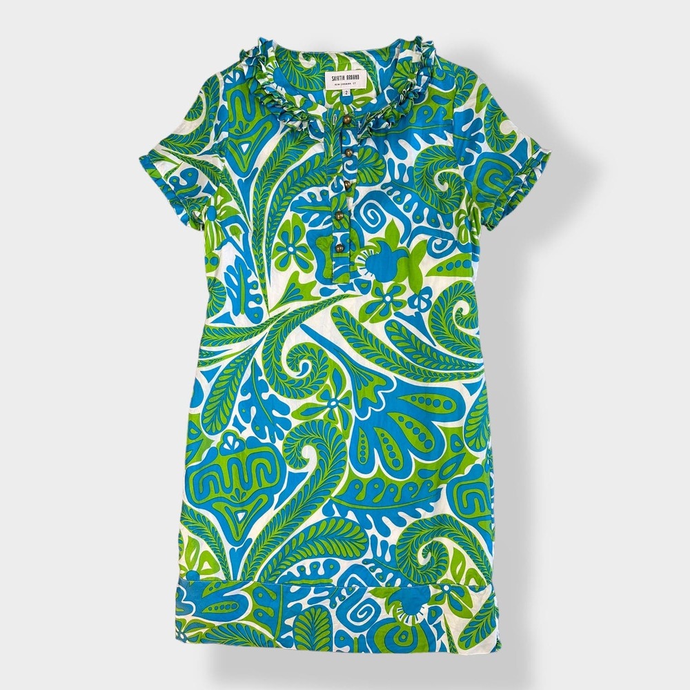 Skirtin Around Tropical‎ Floral print Silk dress Size 2